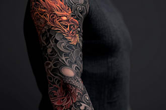 create a tattoo design of tattoo sleeve