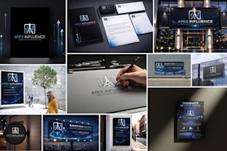 design a modern corporate brand identity with premium mockups
