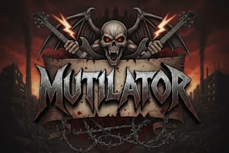 design a custom thrash metal logo for your band