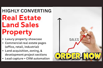 generate home commercial land sales and property buyer lead with build website
