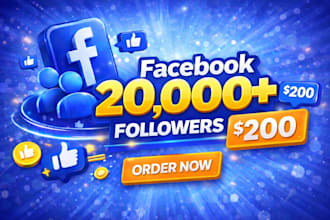 buy 20,000 facebook followers high quality service
