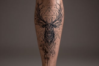 create a tattoo design for leg sleeve