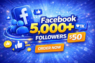 buy 5000 facebook followers high quality service