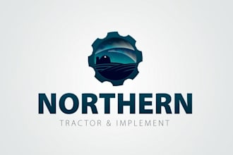 design a modern creative tractor agriculture farm logo
