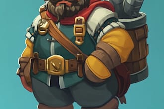 design 2d game character in any style and genre