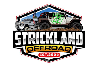 design an impressive strickland offroad logo