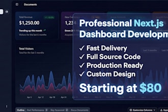 build a production ready nextjs saas dashboard with auth and database