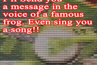 record a Happy Birthday /Anniversary message in a Voice like Kermit the Frog