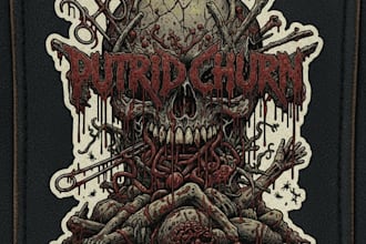design a brutal goregrind metal logo for your band