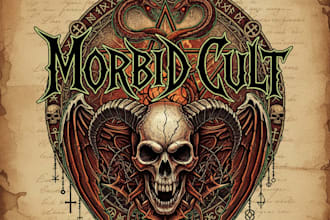 design a dark occult themed metal logo for your band