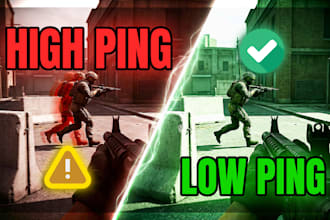high ping, reduce lag, fix packet loss for low latency gaming