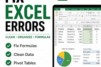 fix excel formulas, clean data and solve spreadsheet issues