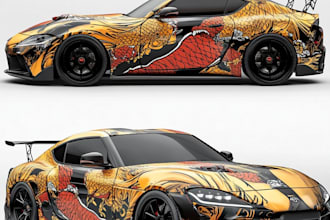 design car wrap, car livery, car decal, car sticker