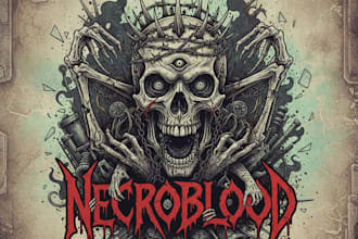 design a chaotic horrorcore style logo for your project or brand