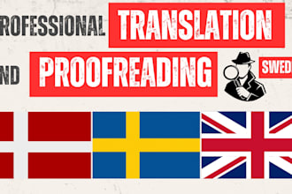 do swedish proofreading, grammar check, edit, spellcheck, swedish translation
