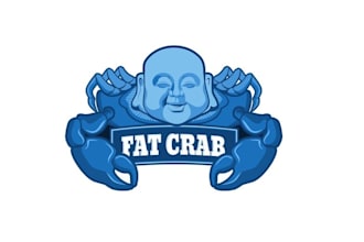 design mascot modern fat crabs logo