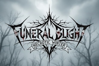 design an evil corpse paint metal logo for your band