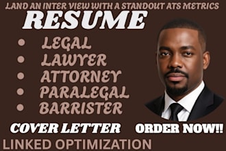 write a professional lawyer, legal, attorney, paralegal, barrister resume