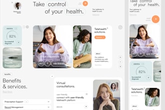 develop a modern telehealth website with booking and video consultation