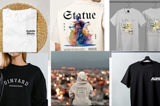 create a realistic t shirt and apparel mockups