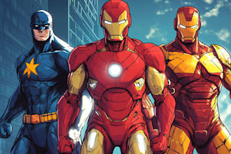 superhero character for comics