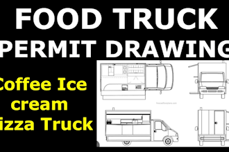 do food truck design permit plan food truck 2d drawing