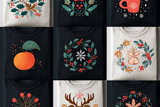 create christmas t shirt design bundles for you