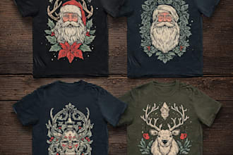 do christmas t shirt design for your print on demand store