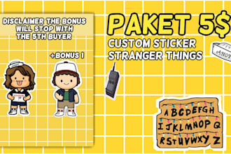 custom stranger things sticker