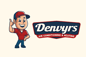 do a professional mascot logo for hvac, cleaning, and home services