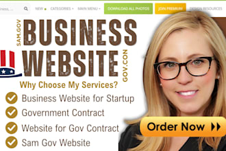 design business website for government contract to win bid on sam gov contract