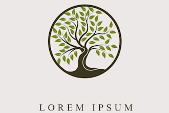 do agriculture tree landscape and lawn care logo