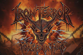 design a wicked thrash metal band logo for your band