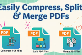 split, merge, compress or optimize your PDF files fast