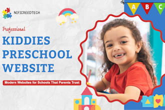 build kindergarten, preschool, daycare or school website for educational centers