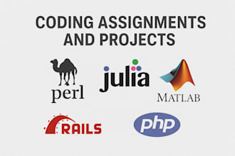 do coding tasks and projects in lisp, julia, matlab, python, c, java, javascript