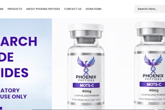 build peptide website, research peptide store, nutraceutical sarms website