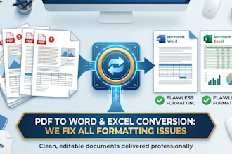 convert your PDF to word or excel and fix all formatting issues