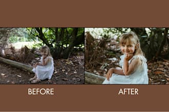 offer lifestyle and portrait photograph editing