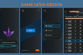 design professional game UI UX for your mobile or PC game