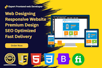 design a modern, responsive full website using HTML CSS javascript