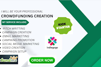 setup crowdfunding campaign account fundraising projects