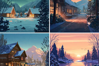 illustration christmas book , holiday funny cartoon