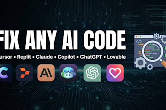 fix any ai generated code and make your website or app fully working