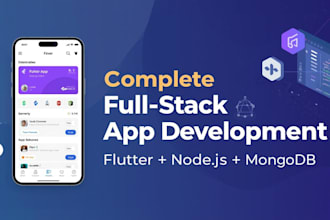 build full stack app flutter  nodejs