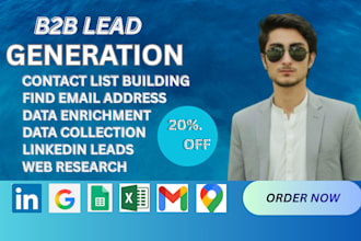 find email address, b2b lead generation, prospect list building, web research