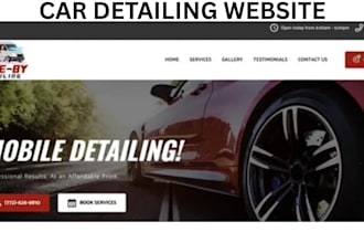 build car rental website car detailing mechanic  website car repair website