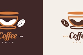 do modern coffee shop logo for your restaurant