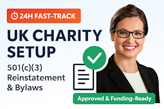 handle UK charity commission registration fundraising nonprofit 501c3 bylaws