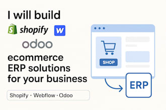 build shopify webflow odoo ecommerce erp solutions for your business